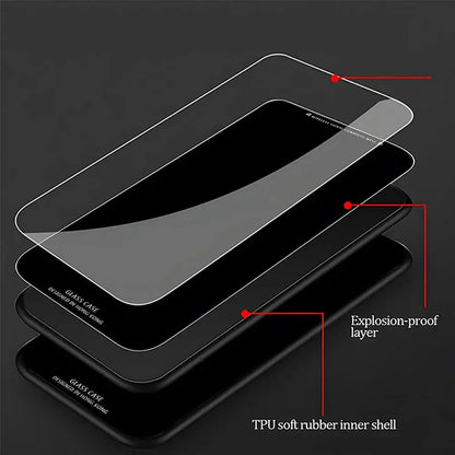 Custodia per telefono B-Battle-R-Royales-F-FortniteS per iPhone 17 Pro Max 15 Pro 14 12 11 13 Mini X XR XS 16 Plus SE, cover in vetro
