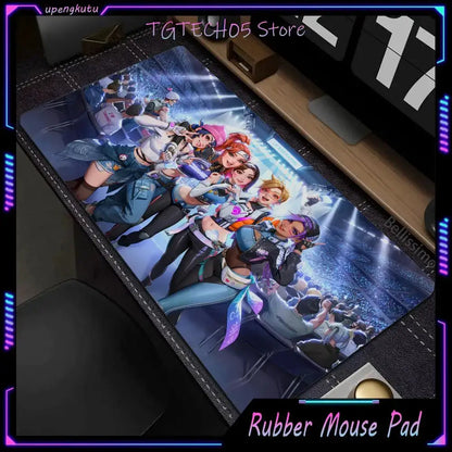 Alfombrilla de ratón grande Overwatch para PC gamer, alfombrilla extendida para teclado rosa cute, accesorios gaming para portátil, tapete de escritorio kawaii HD