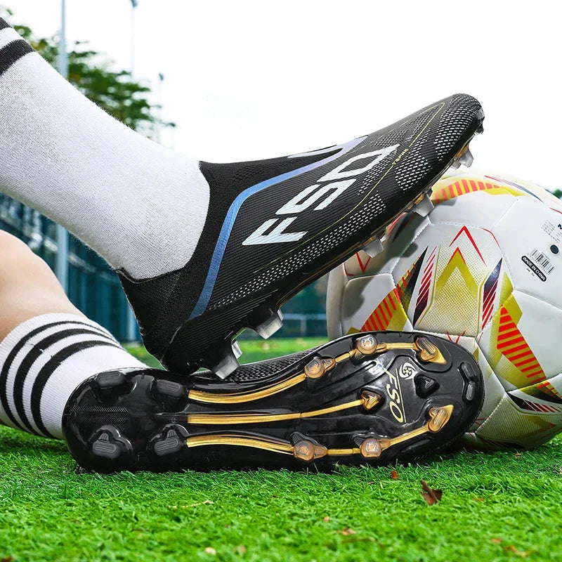 New High Quality Men Football Shoes Anti-Slip Soccer Cleats Breathable Training Sneakers Durable Wear Resistant Outdoor