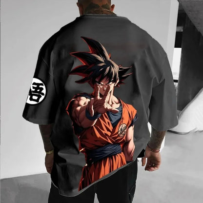 Dragon Ball Animation Joint T-Shirt 2025 Summer New Men's  Harajuku Loose Casual Plus Size Parent-Child Short Sleeve Top