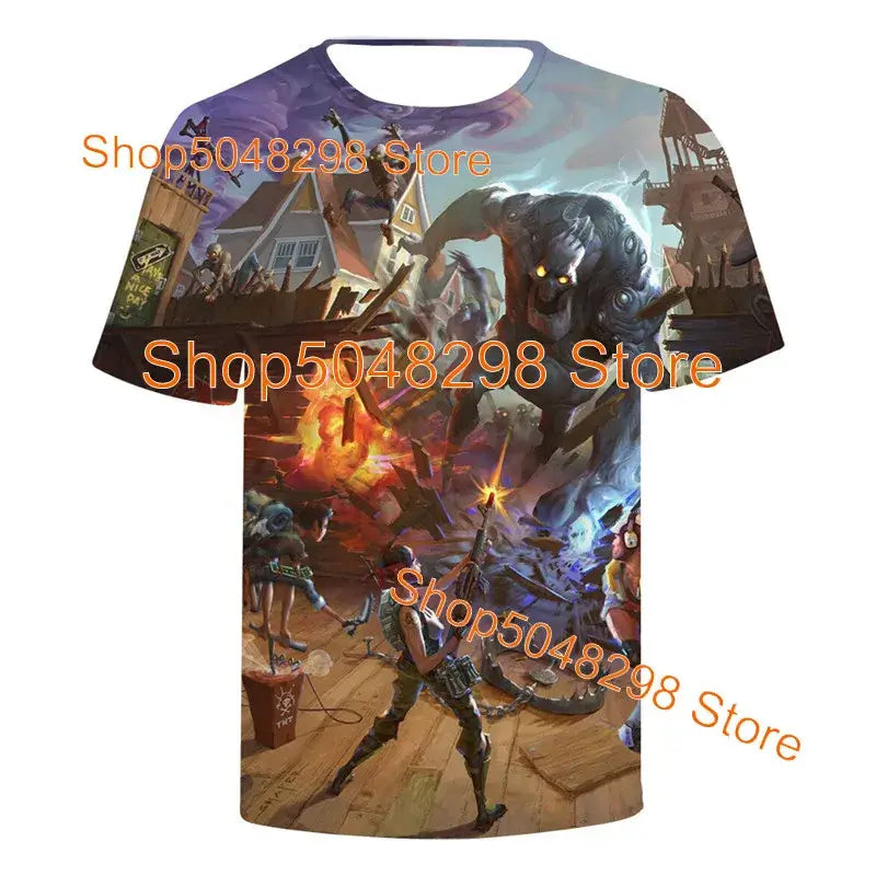 Μπλουζάκι Bushranger Fortnite για παιδιά, 3D εκτύπωση Banana Peely, T-shirt για άνδρες και γυναίκες, Tee Battle Royale Game, καλοκαιρινά τοπ, δώρα γενεθλίων