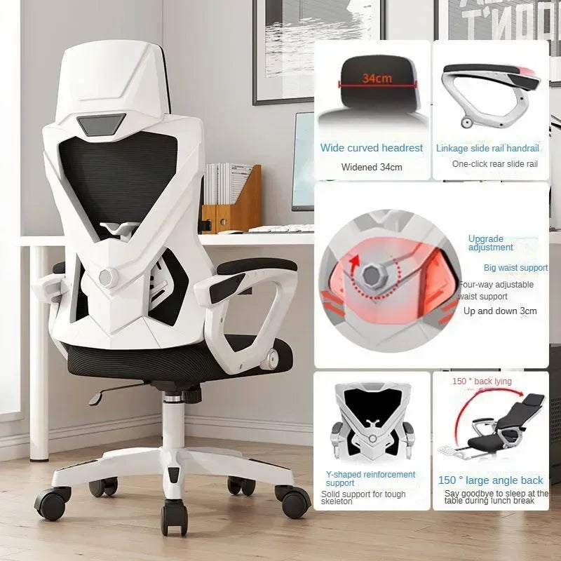 Computer Chair, Rotating Office Chair, Boss Chair, Comfortable to Lie Down, Student Bedroom, Engineering Chairs, e-sports Chairs
