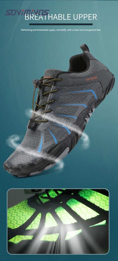 Men's Trail Running Shoes, Lightweight Athletic Zero Drop Barefoot Shoes Non Slip Outdoor Walking Minimalist Shoes for Women