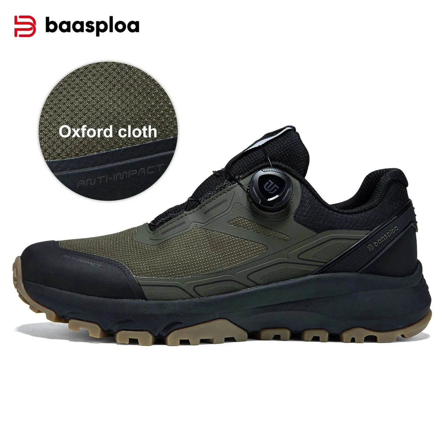Baasploa Men Hiking Sneakers Brand High Quality Trekking Climbing Shoes Male Rotating Button Luxury Designer Outdoor Sneakers