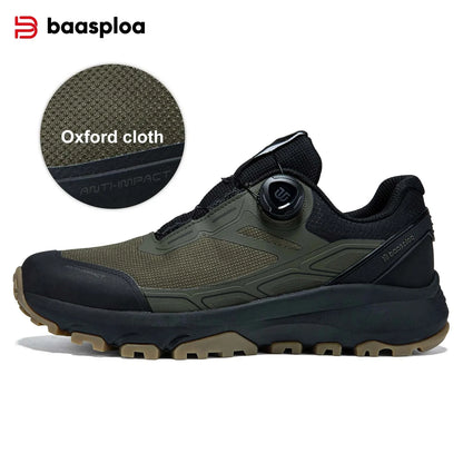 Baasploa Men Hiking Sneakers Brand High Quality Trekking Climbing Shoes Male Rotating Button Luxury Designer Outdoor Sneakers