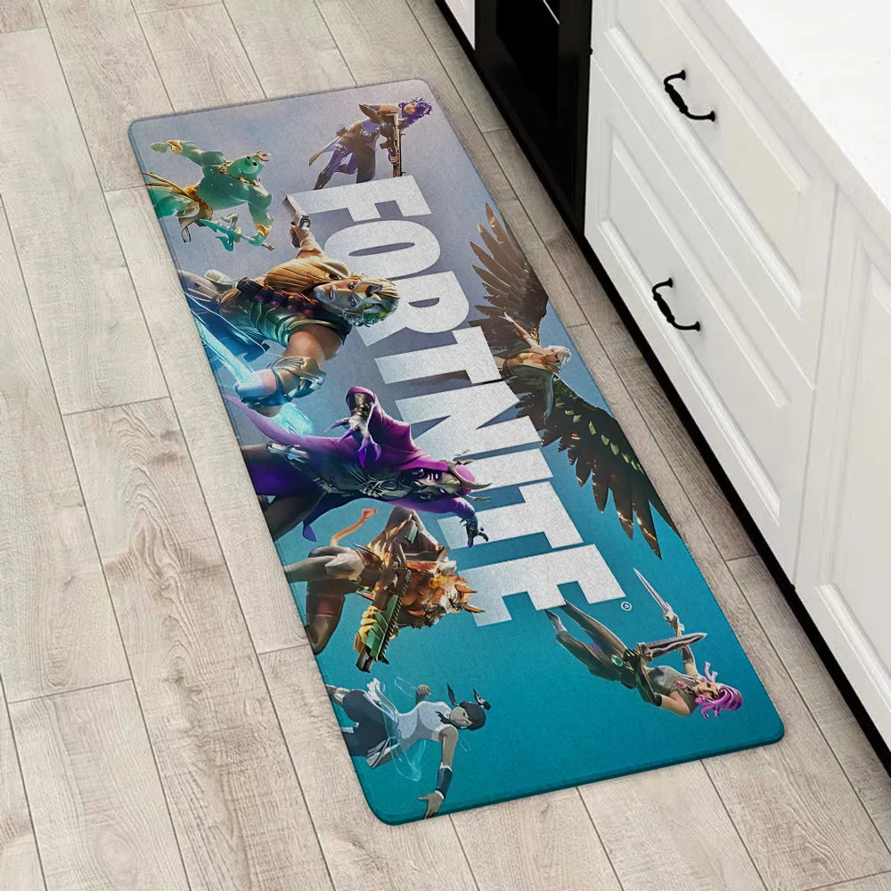 Capacho de Entrada Fortnites, Jogo Popular, Tapete Antiderrapante para Cozinha, Sala de Estar, Varanda e Casa de Banho, Tapete de Chão