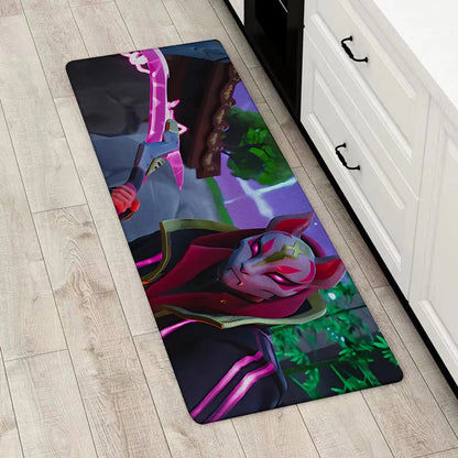 Fortnites Gaming-Eingangstür-Fußmatte, rutschfester Küchenteppich, Teppich für Wohnzimmer, Balkon und Badezimmer, Fußmatte, Bodenmatten, Teppich