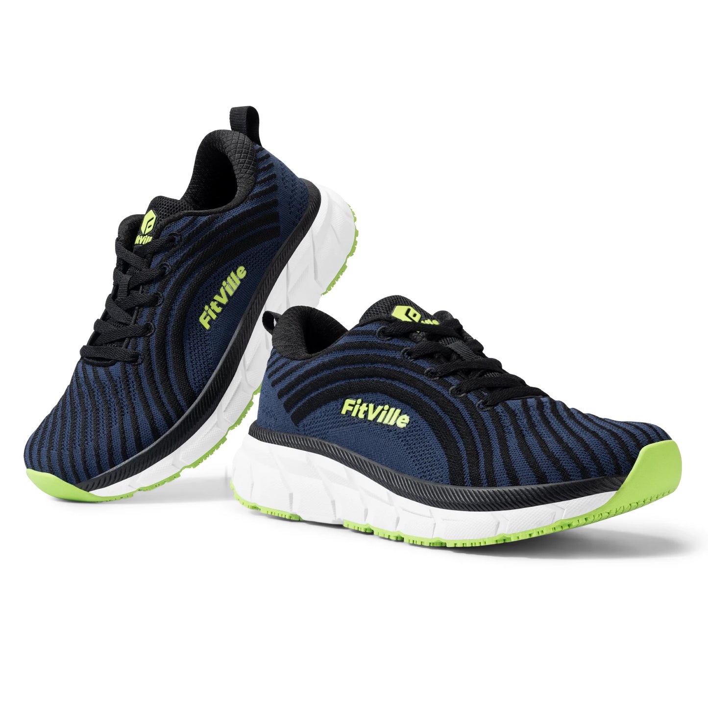 FitVille Wide Toe Box Shoes for Men Cushioned Well Extra Wide Width Shoes Non Slip Wide Lightweight Breathable Running Shoes