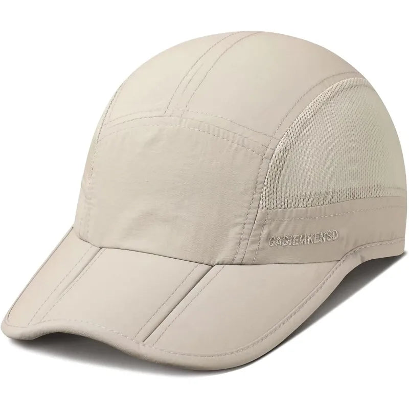 GADIEMKENSD Snabbtorkande, hopfällbara och bärbara basebollkepsar för män, sommar, havsvågbroderi, unisex, sport, solhattar, snapback-keps