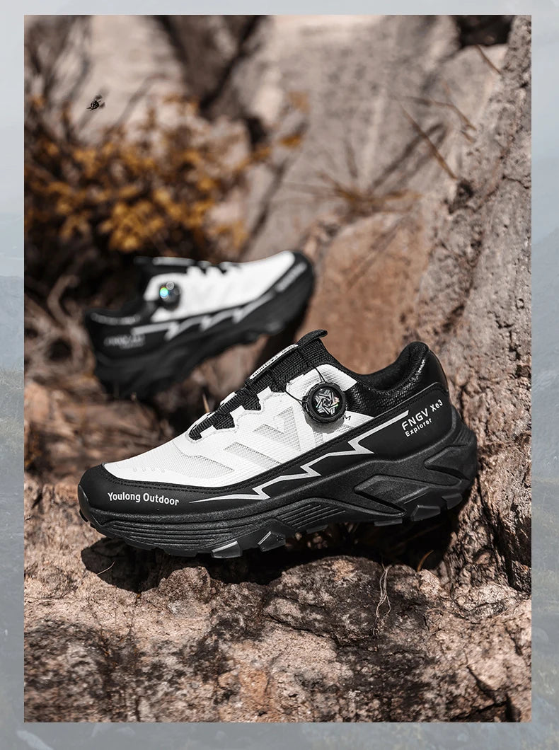 Mens Sneakers Casual Outdoor Anti Slip Shock-absorbing Versatile Off Road Hiking Shoes Comfortable Soft Sole Running Shoes Man