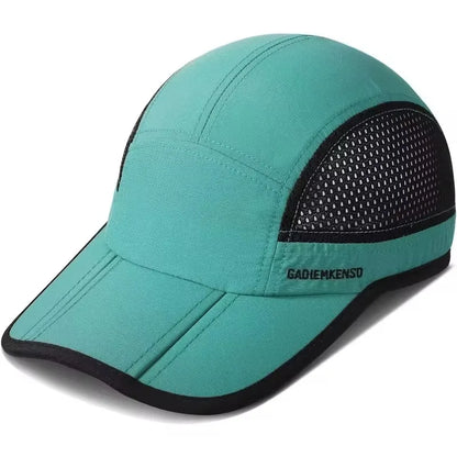 GADIEMKENSD Snabbtorkande, hopfällbara och bärbara basebollkepsar för män, sommar, havsvågbroderi, unisex, sport, solhattar, snapback-keps