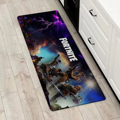Fortnites Gaming-Eingangstür-Fußmatte, rutschfester Küchenteppich, Teppich für Wohnzimmer, Balkon und Badezimmer, Fußmatte, Bodenmatten, Teppich