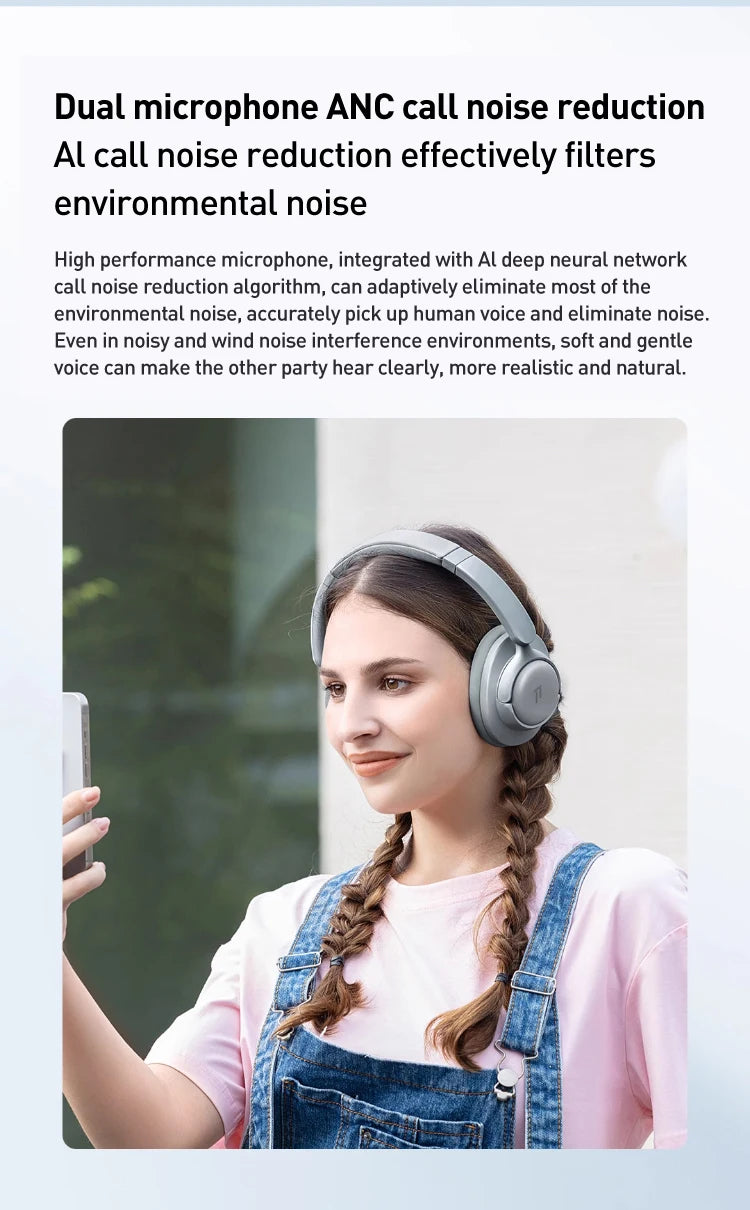 Auscultadores 1MORE SonoFlow S Bluetooth Sem Fios com Cancelamento de Ruído 42dB ANC, Áudio Hi-Res, Autonomia de 90H, Over-Ear