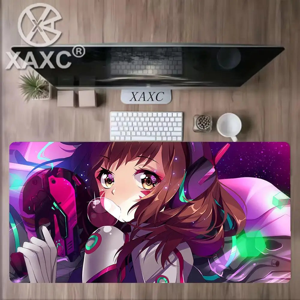 Tapete de Rato Grande Overwatch Kawaii XXL para PC, Tapete de Secretária para Computador, Gamer, Escritório, Teclado, Mesa, Acessórios Gaming, Mousepad XAXC