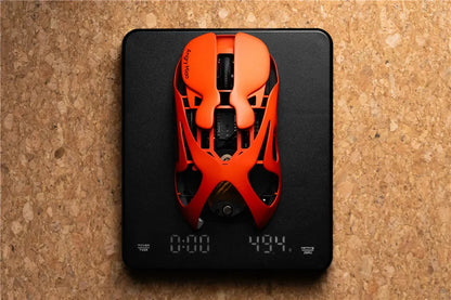 Rato Gaming Sem Fios Angry Miao Infinity, Metal Hot-Swappable, Ultraligeiro Oco, PAW3950, Dual 8K, Com Fio, Tri-Mode, Laranja