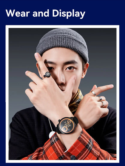 Shanghai Watch Sky Dome Men's Automatic Watches 42mm Center Flywheel Mechanical Wristwatch 5Bar Waterproof Watches Reloje S2101