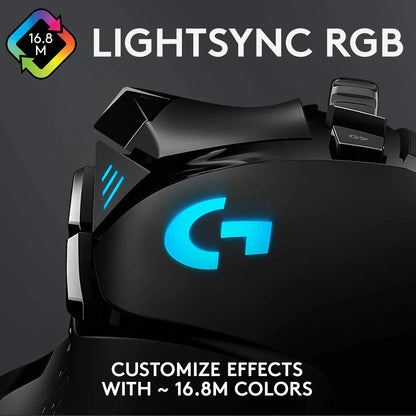 Rato Gaming com Fios Logitech G502 HERO de Alto Desempenho, Sensor HERO 25K, 25,600 DPI, RGB, Pesos Ajustáveis, 11 Botões, Rato para PC/Mac