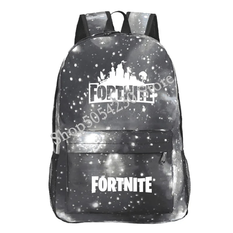 Mochila Fortnite Games, mochila escolar Fortnite para adolescentes, unissexo, com compartimento para portátil, para escola, viagens e uso casual