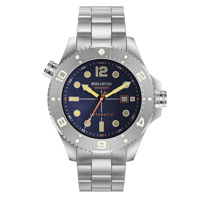 FeelNever Top Brand Luxury Mechanical Watch Profession Casual Sport Stainless Steel Automatic Men's Watches Fashion Wristwatches