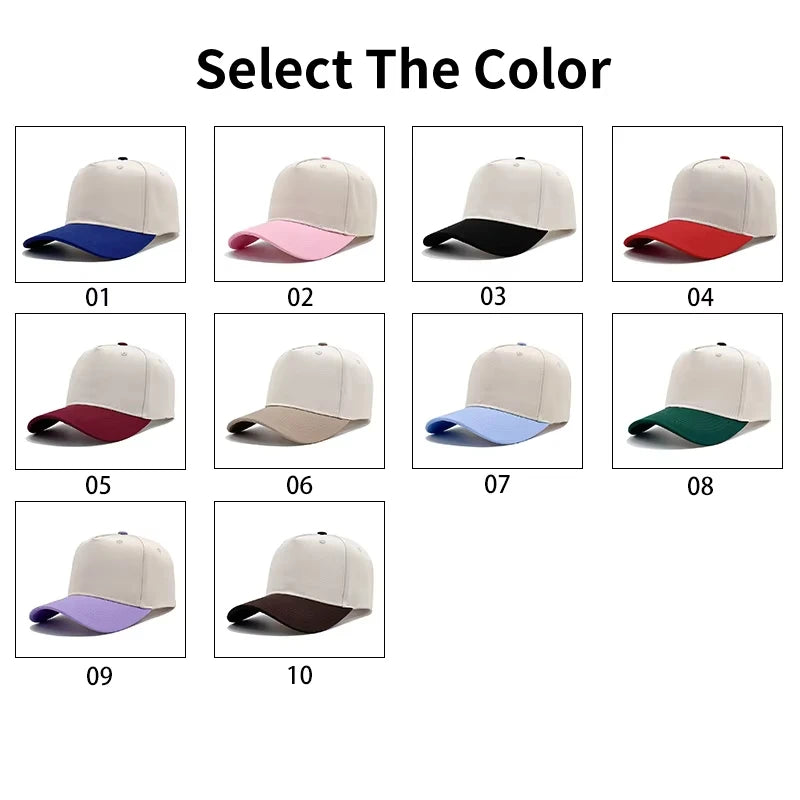 Custom Logo and Color Baseball Caps Wholesale Structured A Frame 100% Cotton Gorras Baseball Sport Hats