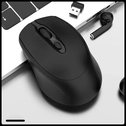 Rato sem fios compatível com Bluetooth 2.4G recarregável, rato de computador USB silencioso para gaming, para PC, portátil, MacBook e tablet