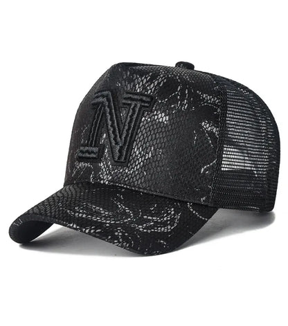 High top hat, mesh men's baseball cap, summer sun protection, breathable outdoor truck cap, men's