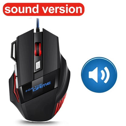 Wired Gaming Mouse, Gamer Computer Mouse with RGB Backlit, Ergonomic Design, Silent Backlight, LED, 7 Buttons, USB Mice for PC Desktop
