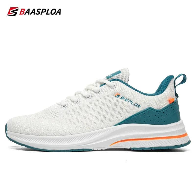 Baasploa Men Running Shoes New Breathable Mesh Sport Sneakers Plus Size 41-48 Male Classic Casual shoes Non-slip Outdoor Comfort