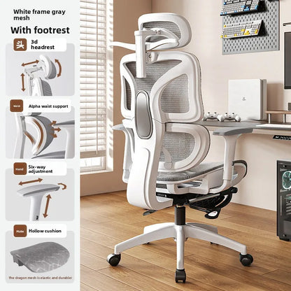 UVR Ergonomic Chair Home Computer Chair Comfortable To Lie Down Gaming Chair Long Periods Office Chair Reclining Chair