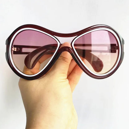NEW Sunglasses Unisex Sun Glasses Anti-UV Spectacles Oversize Frame Eyeglasses Personality Ornamental Simplity Google