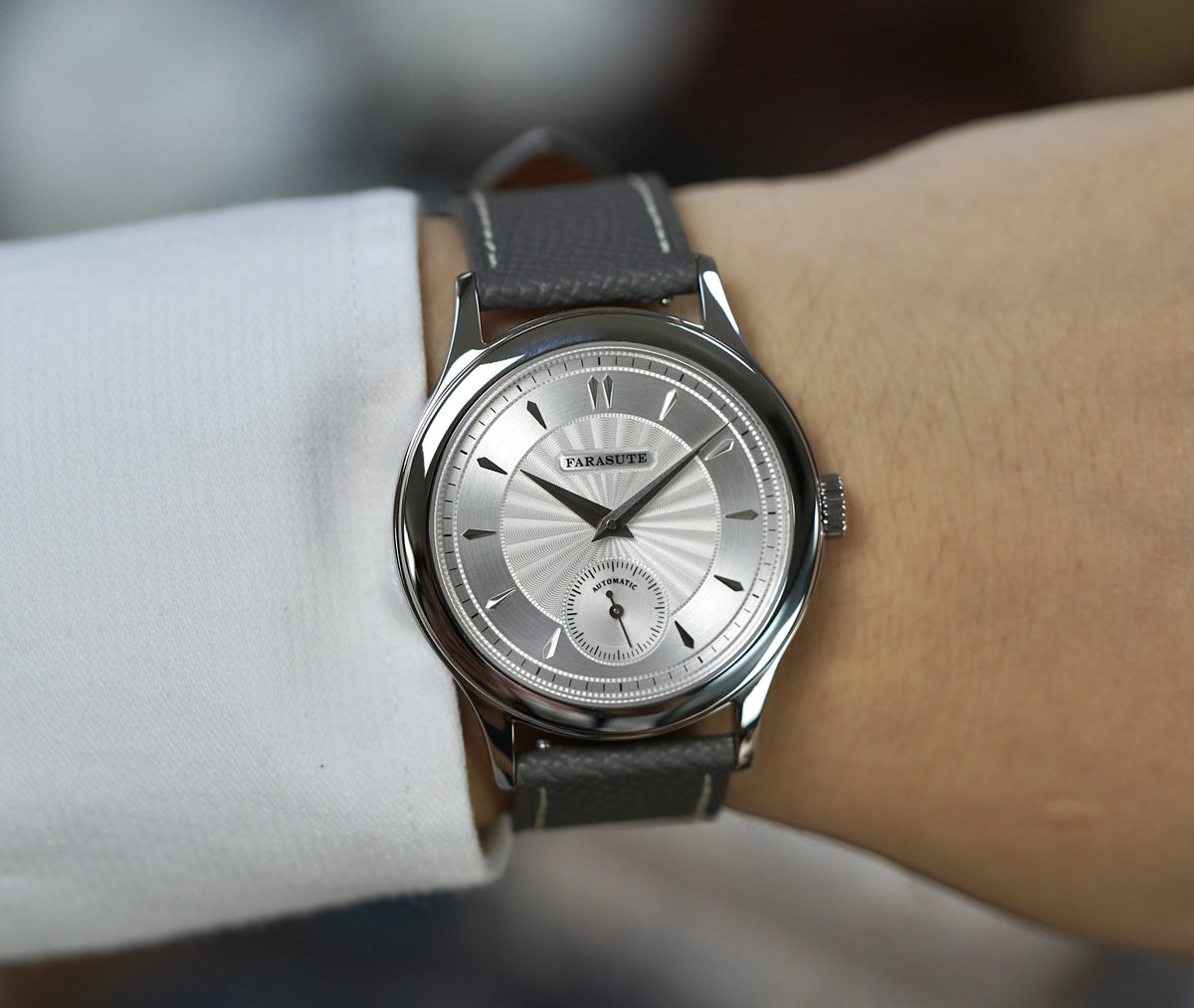 FARASUTE Luxury Mechanical Watch 316L Stainless Steel Case Hangzhou Customized Movement Small Second Hand Dial reloj hombre Gift