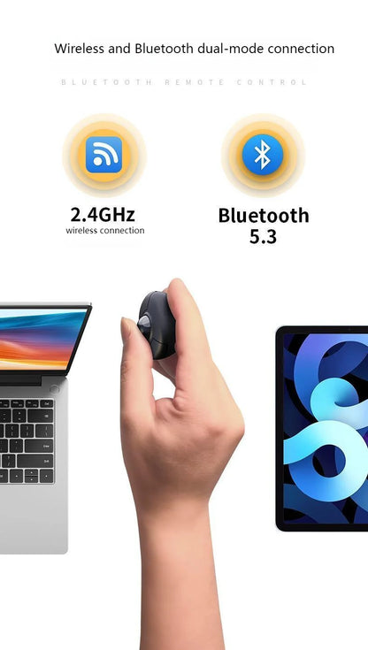Novo Rato Trackball de Dedo em Anel 2.4G+Bluetooth Sem Fios com Controlo Remoto para Vídeos Curtos/PPT/Discursos/Ecrãs de Veículos