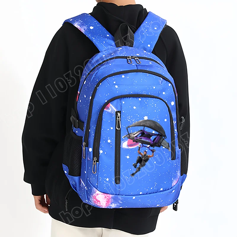 Fortnite Starry Sky Backpack Large Capacity Waterproof Laptop Bag Game Character Print Student Pack Boy Girl Back to School Bag