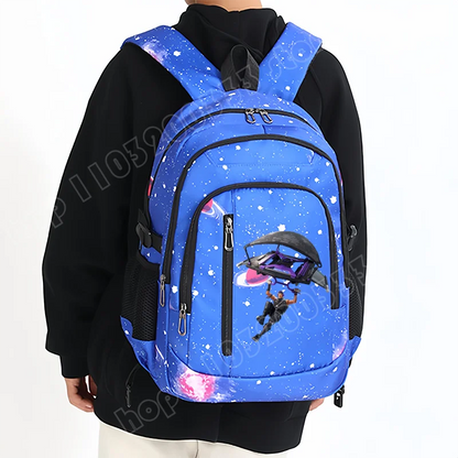 Fortnite Starry Sky Backpack Large Capacity Waterproof Laptop Bag Game Character Print Student Pack Boy Girl Back to School Bag