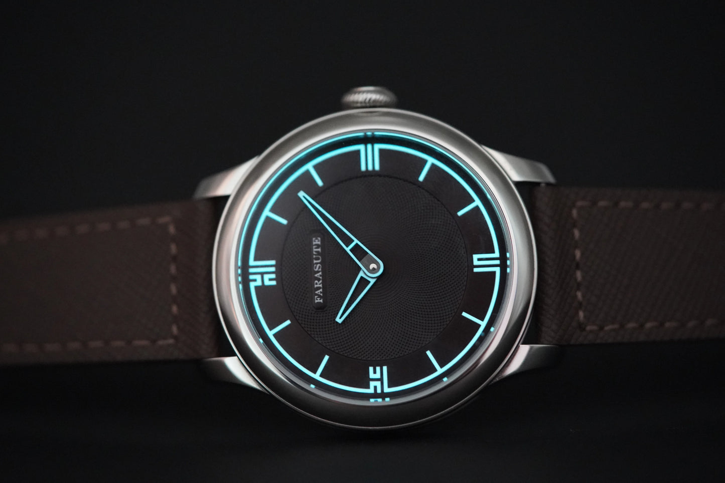 FARASUTE New Power Reserve 80 Hours Manual Mechanical Watch For Men Swiss Super Luminous Sapphire 5Bar Waterproof Wristwatches