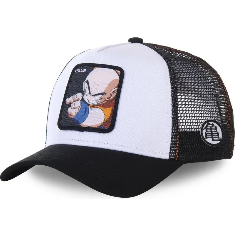 Dragon Ball Son Goku muška hip-hop kapa s letećim vrhom, ljetna kapa s izbočenim vrhom, muška kapa s vezom, kapa s mrežastim podstavom, podesiva trucker kapa, sunčana vizira