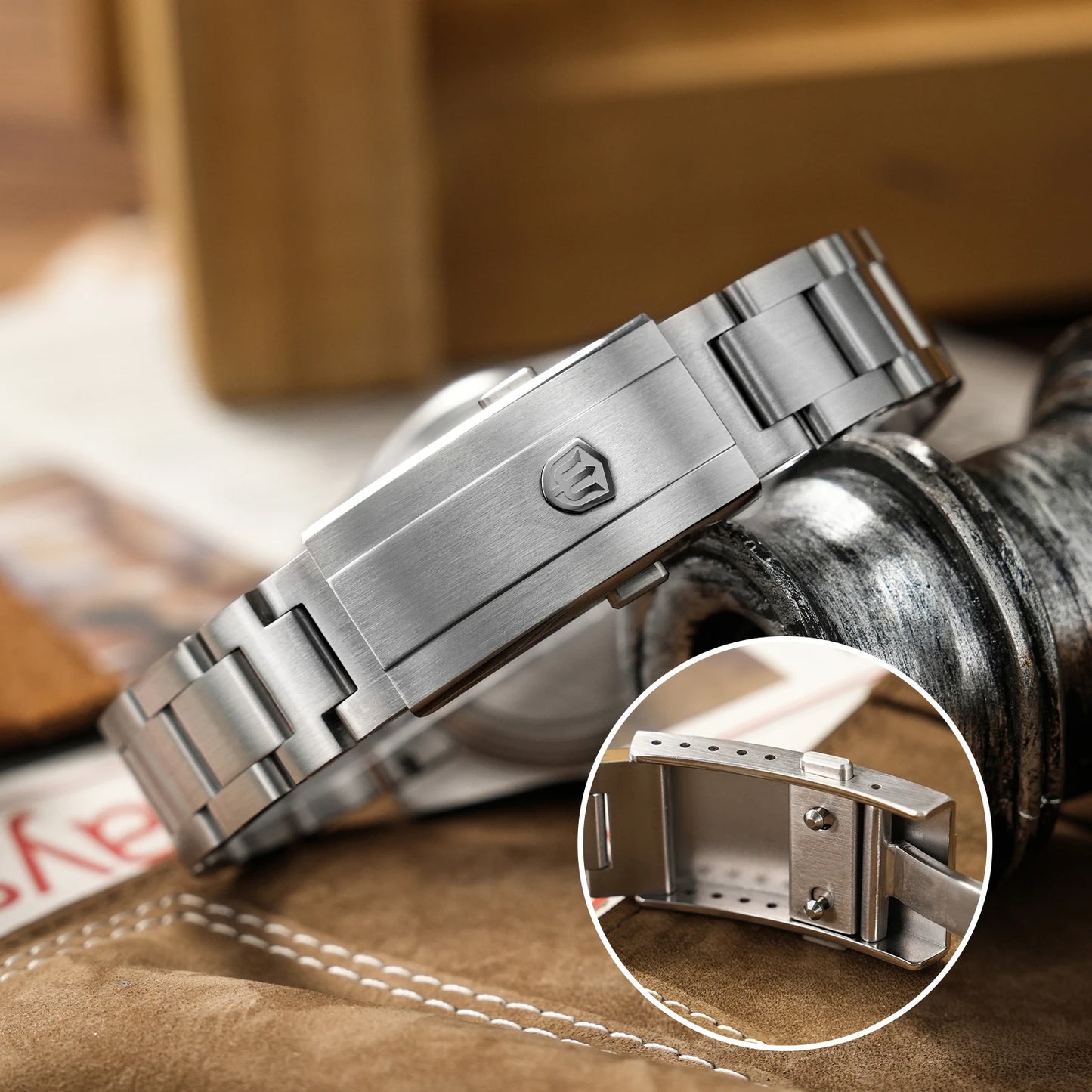 Watchdives WD1960S V2 Watch VH31 Sweep Second Movement Stainless Steel Sapphire Crystal Business Wristwatch Vintage Watches