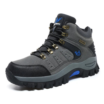 Outdoor trekking shoes autumn winter men waterproof hiking shoes mountain boots genuine leather woodland hunting tactical shoes