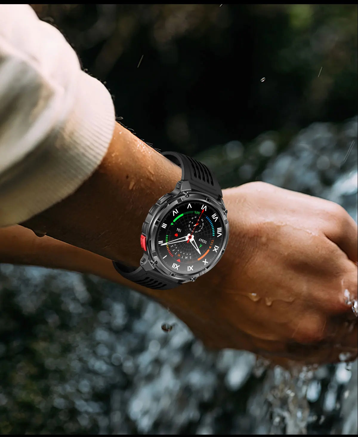 New T-REX3 Ultra 1100mAh Battery SmartWatch 10ATM Waterproof GPS Compass Flashlight 1.7" AMOLED HD Call Sports Smart Watch Men
