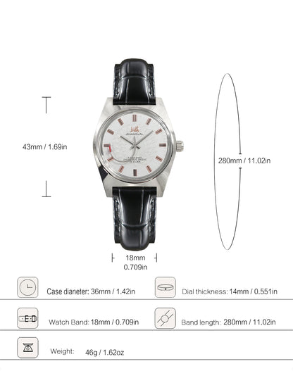 Shanghai 36MM Hand-Wind Mechanical Watch 7120 Waterproof china Watch for Men wholesale