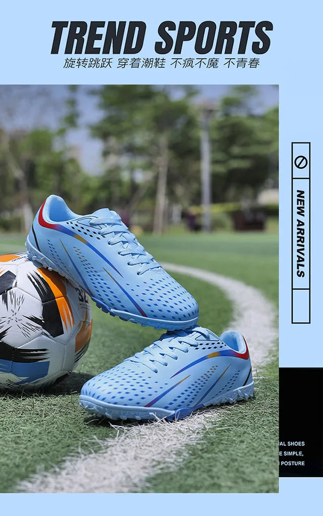 Professional Turf Soccer Shoes Men Cleats Non-Slip Training Football Shoes Boy Artificial Grass Breathable Athletic Soccer Shoes