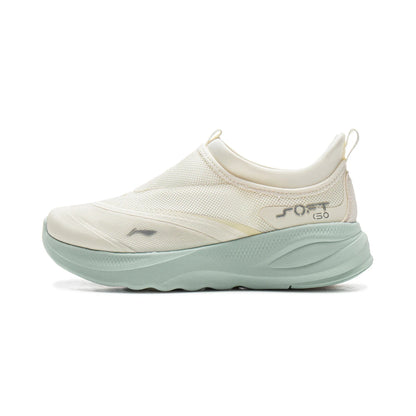 Li-Ning Women's SOFT GO 2 Slip-on Casual Walking Shoes COMFOAM Breathable Flexible LiNing Comfortable Sports Sneakers AGLV006