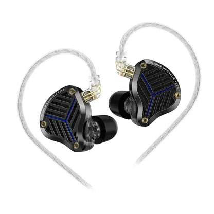 KZ PRX Planar Magnetic IEM Earphones – HiFi Bass In-Ear Monitor Headphones with Silver-Plated Cable