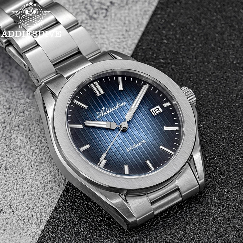 ADDIESDIVE Luxury Men's Automatic Watch Sapphire Glass Japan 8215 Mechanical Watch BGW9 Super Luminous Men Analog Watches AD2533