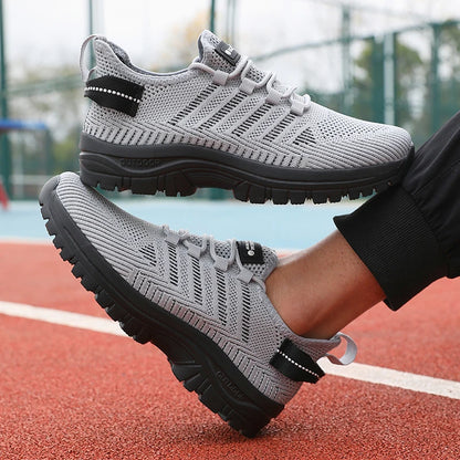Men's Casual Shoes Breathable Fly Woven Mesh Upper Comfortable Outdoor Walking Cycling Exercise Shoes for Men Tenis Para Hombre
