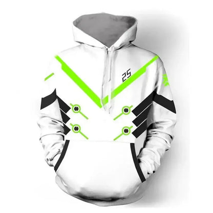 Sweatshirt com Capuz de Anime e Gaming com Impressão 3D Overwatches DVA DJ, Fato de Cosplay, Casaco com Capuz para Mulher, Homem e Casal, Top de Vestuário