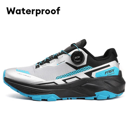 Men's Running Shoes with Rotating Buckle Breathable Mesh Lightweight Sneakers for Men Gym Workout Casual Waterproof Sports Shoes