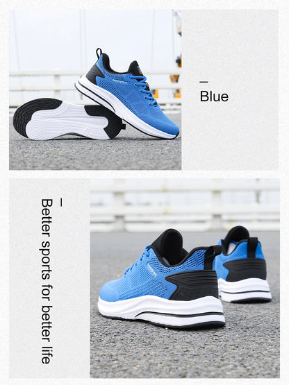 Baasploa Men Running Shoes Brand Male Designer Mesh Casual Sneakers Lightweight Lace-Up New Male Outdoor Sports Tennis Shoe