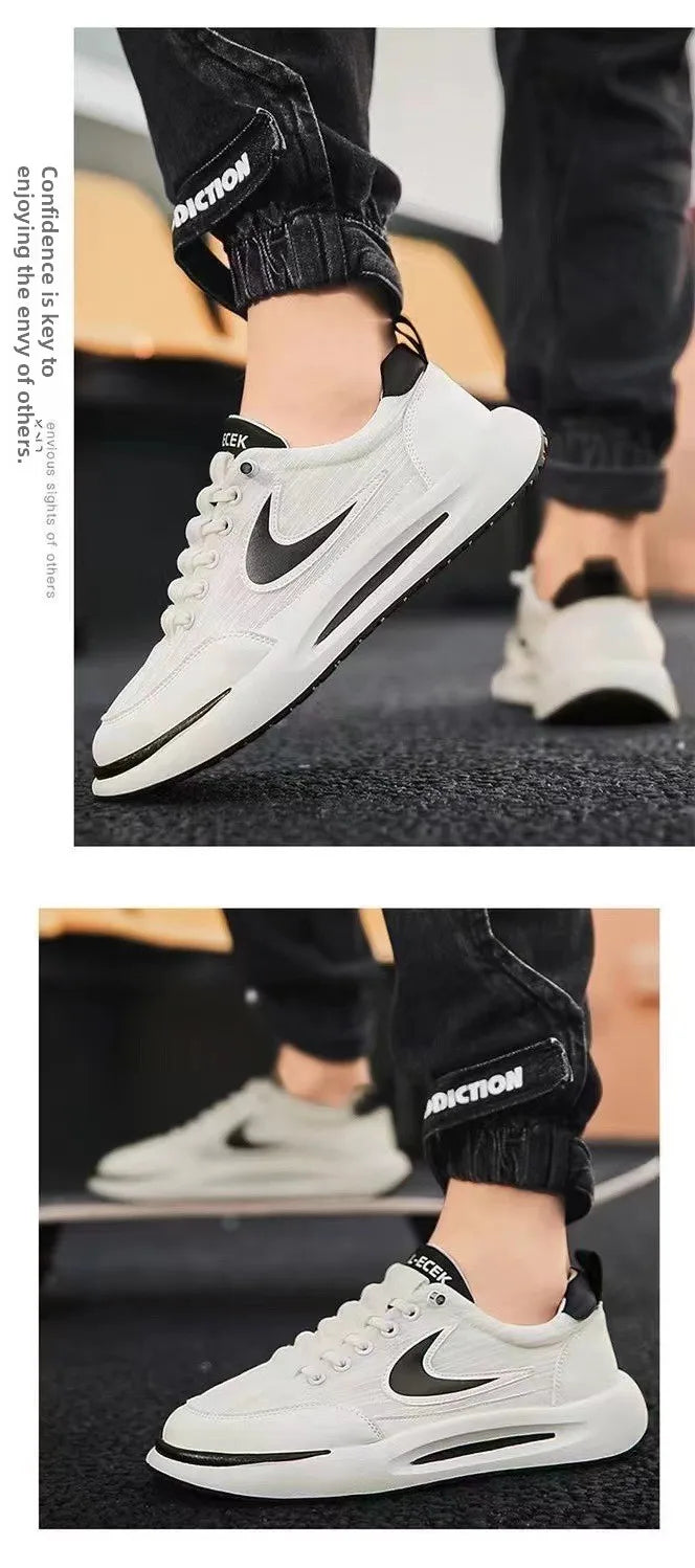 Comfortable Breathable Mesh Sports Shoes Men's Casual Style Lightweight Versatile Plain Color Spring Summer Autumn Seasonal Wear