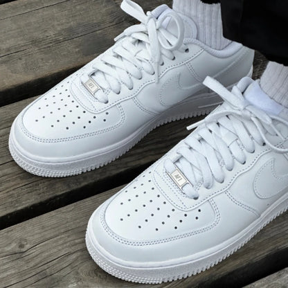 Nike Air Force 1 '07 Women Triple White Leather AF1 Classic Comfortable Air Cushion Board Shoes Casual White Sneakers DD8959-100